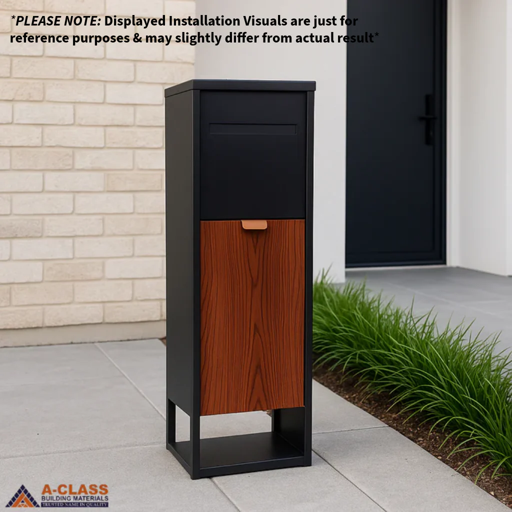 A-CLASS LETTERBOX BG060- BLACK/MERBAU - Image 2