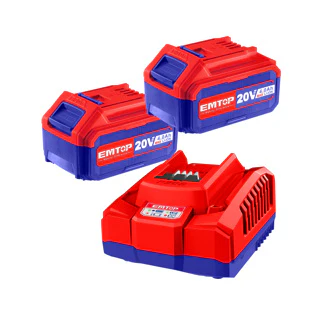 EMTOP 2 X 4AH BATTERY & CHARGER PACK