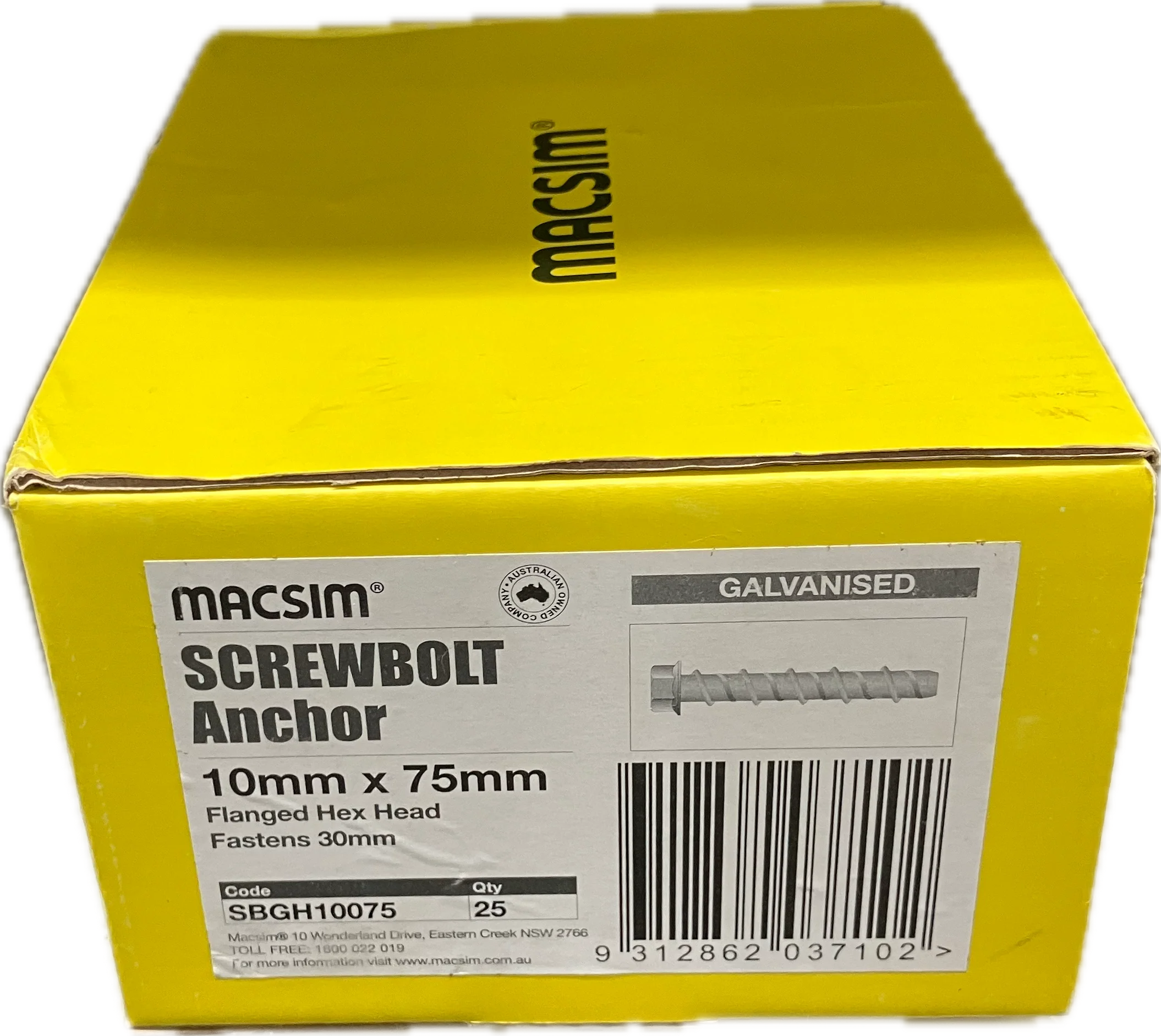 MACSIM GALVANISED SCREWBOLT- 10MM - Image 3