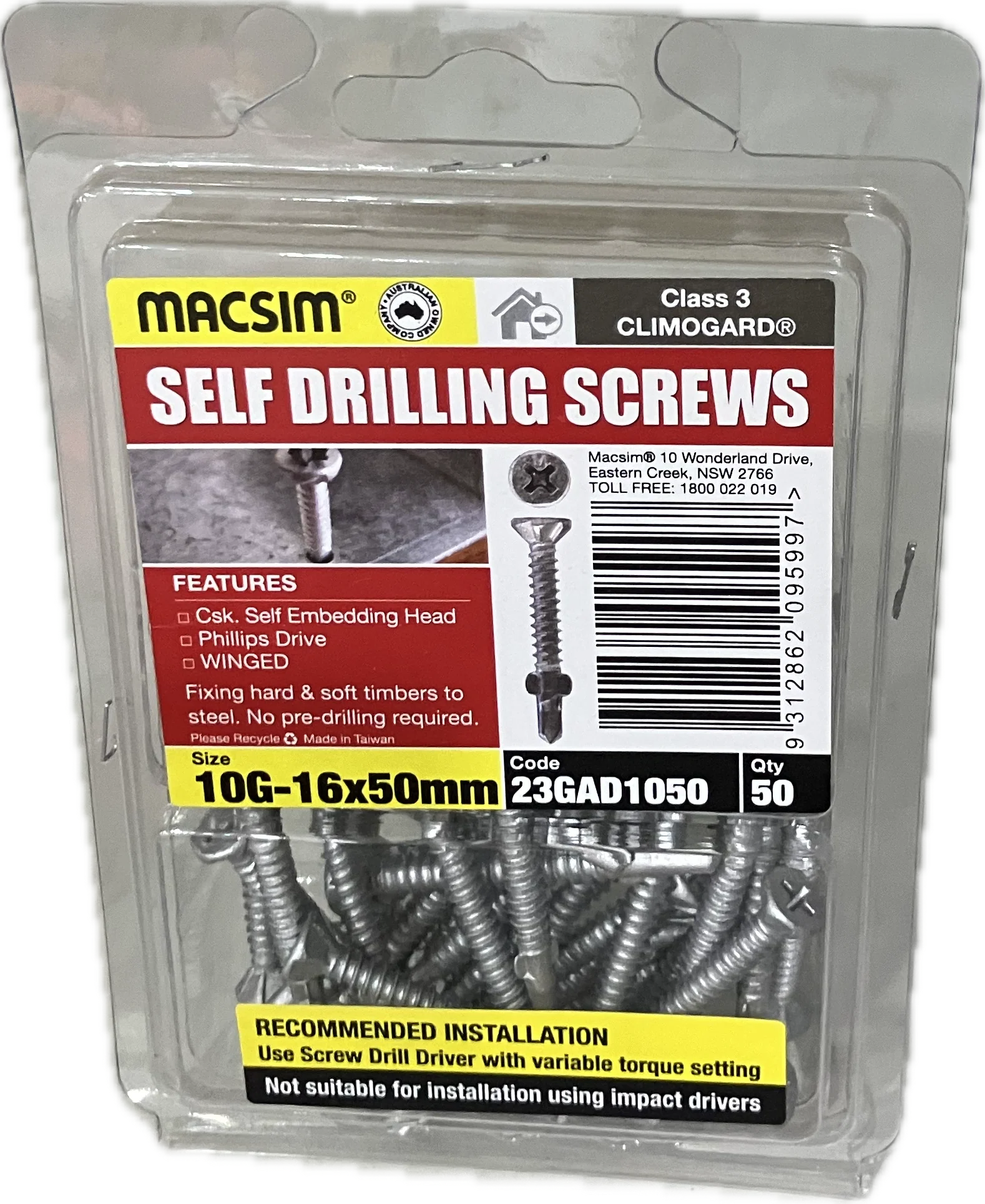 SELF DRILLING SCREWS- 10G (BLISTER PACK OF 50 AND 100) - Image 3