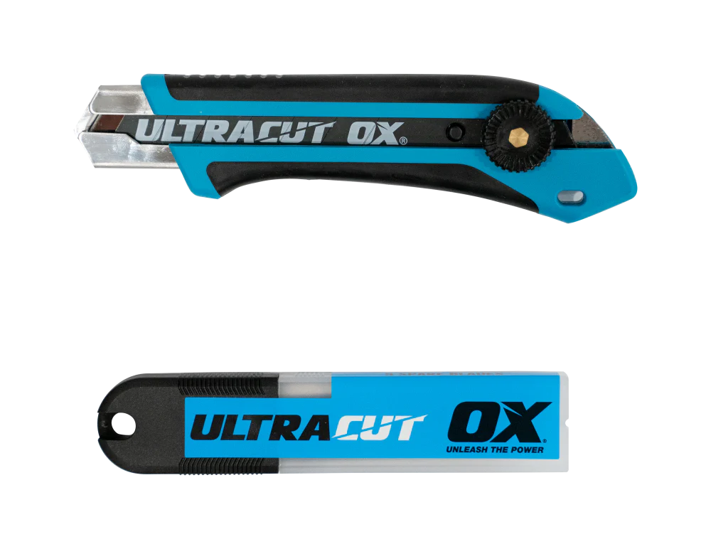 OX PRO SNAP OFF KNIFE- 25MM- WITH 5 BLADES