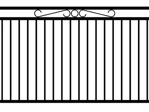RING & SCROLL FENCE PANEL- 1200 x 2000
