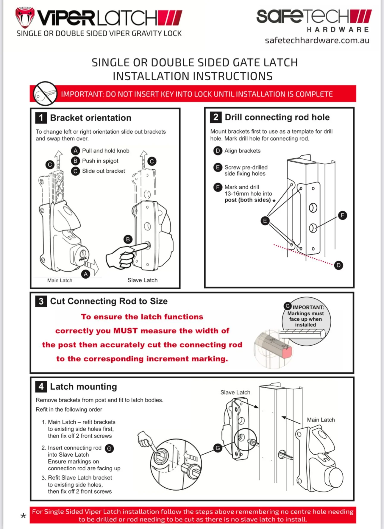 GRAVITY LATCH- DOUBLE SIDED - Image 4